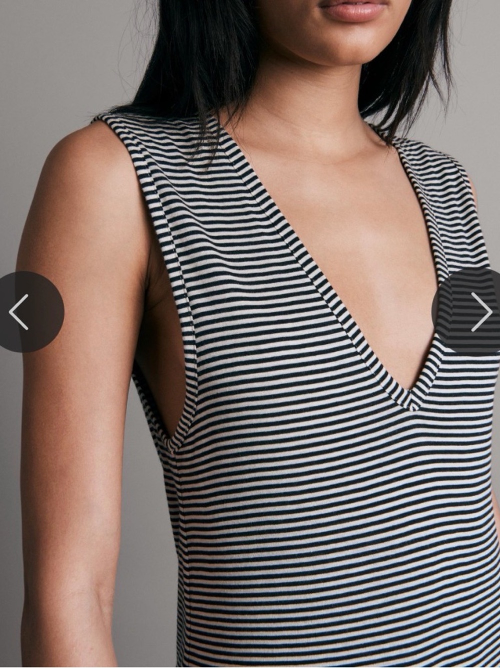 Rag & Bone Michal Striped Slub Jersey Midi Dress Sz S Casual Linen Blend NWT - Picture 3 of 16